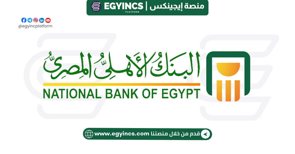 تدريب البنك الأهلي المصري لخريجي 2024 National Bank of Egypt NBE Fresh graduates Internship